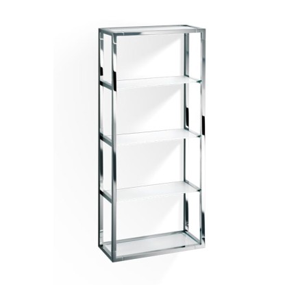 Decor Walther ET 6 Шкафчик открытый 35x15x80см, стекло белое, подвесной, цвет: хром