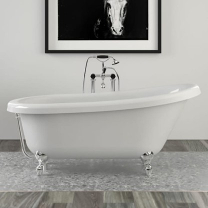 KNIEF Slipper Ванна отдельностоящая 151.5х72.5хh78.5/57см,с 4-мя бронзовыми ножками"лапа с когтями" (продается со сливом 0100-091-01)