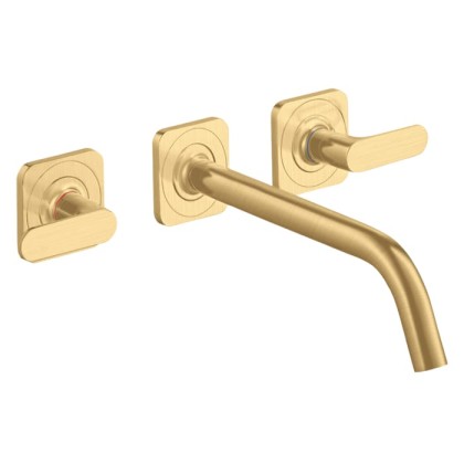 Axor Citterio M Смеситель для раковины, встраиваемый, излив: 22.6см., ручка: рычаг, цвет: шлифованное золото