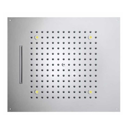 BOSSINI DREAM/2 Верхний душ 570 x 470 мм, с 4 LED RGB, 2 режима (дождь, каскад), блок питания/управления, Cromoterapia, цвет: никель шлифованный