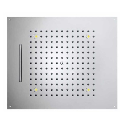 BOSSINI DREAM/2 Верхний душ 570 x 470 мм, с 4 LED RGB, 2 режима (дождь, каскад), блок питания/управления, Cromoterapia, цвет: никель шлифованный