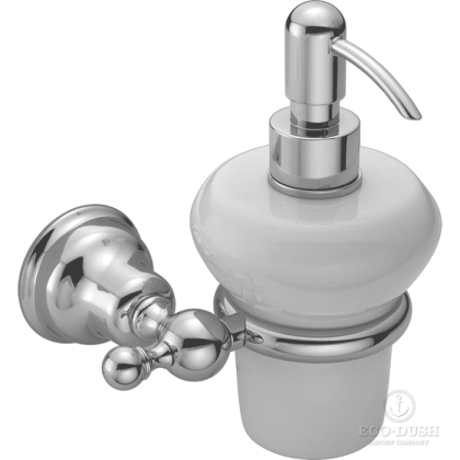 HUBER Croisette Дозатор подвесной, цвет: никель матовый/керамика