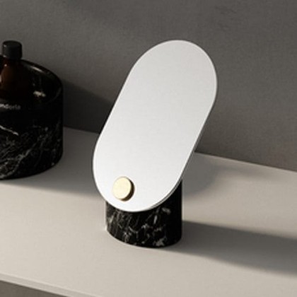 Agape Constellation Зеркало с мраморным основанием настольное 24x15 см, вертикальное, мрамор Marquina, цвет: черный