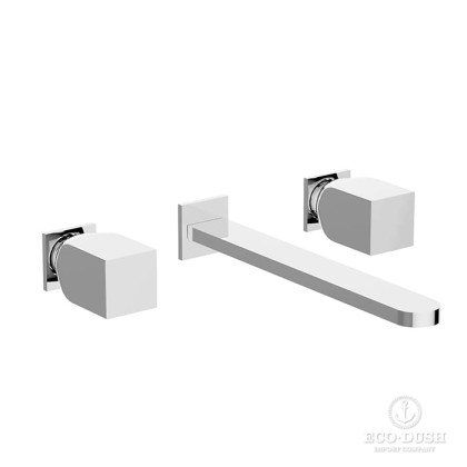 Cisal Hi-rise Смеситель для раковины, встраиваемый, двухвентильный, внешняя часть, цвет: хром