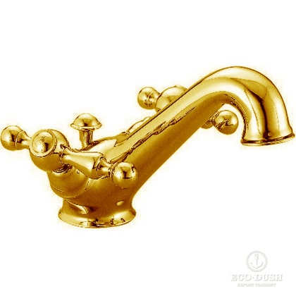 CISAL Arcana America Смеситель для раковины на 1 отверстие, с донным клапаном, цвет: золото