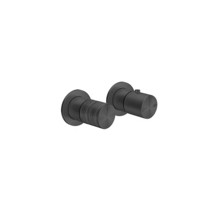 Gessi Habito Trame Смеситель для душа, встраиваемый, термостатический, с переключателем на 3 положения, внешняя часть, цвет: Black Metal PVD