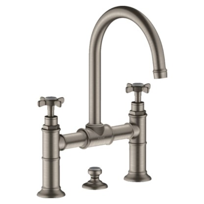 Axor Montreux Смеситель для раковины 220, на 3 отв., с донным клапаном, цвет: сталь