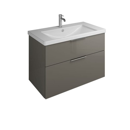 Burgbad Eqio Комплект мебели с раковиной 93см, подвесной, цвет: серый глянец