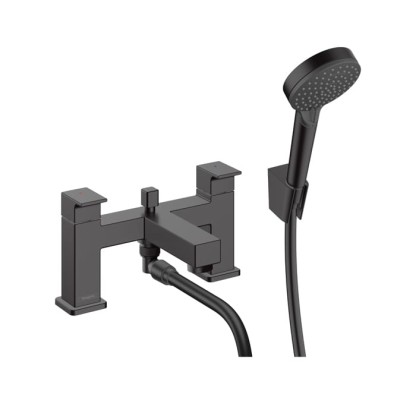 Hansgrohe Vernis Shap Смеситель на край ванны, на 2 отв, цвет: матовый черный
