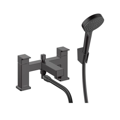 Hansgrohe Vernis Shap Смеситель на край ванны, на 2 отв, цвет: матовый черный