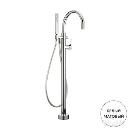 Cisal LineaViva Смеситель для ванны, напольный, с ручной лейкой,  цвет: Белый матовый