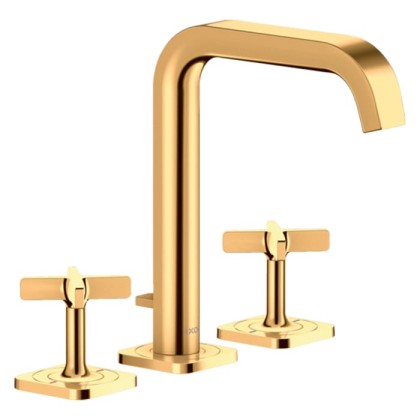 Axor Citterio E Смеситель для раковины, на 3 отв., с донным клапаном, цвет: полированное золото