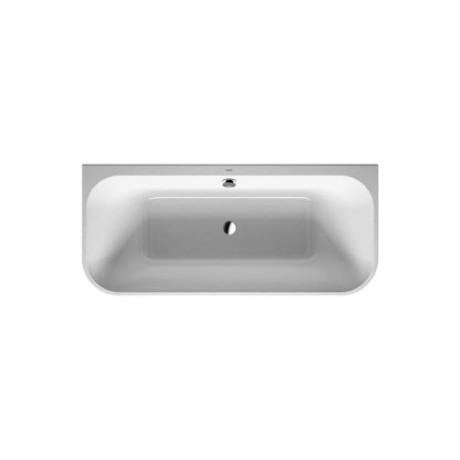 DURAVIT Happy D2 Ванна 180х80см, пристенный вариант с двумя наклонами для спины, с интегр акрилов панелью и ножками, цвет: белый