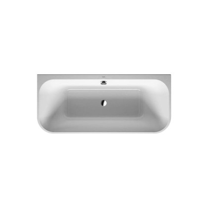 DURAVIT Happy D2 Ванна 180х80см, пристенный вариант с двумя наклонами для спины, с интегр акрилов панелью и ножками, цвет: белый