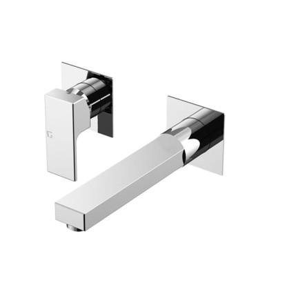 GATTONI KUBIC Смеситель для раковины встраиваемый, излив 203мм, с внутренней частью,  цвет: хром