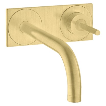 Axor Uno? Смеситель для раковины, встраиваемый, излив: 16.5см., с панелью, цвет: шлифованная медь