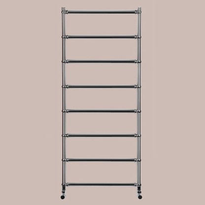 Irsap BELLA п/сушитель водяной для систем ГВС, 55хh127.6см, 8 трубок, (межосевое 50см), с вентилями и комплектом для монтажа KITCOPTUEC6450, цвет:хром