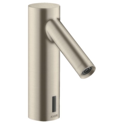 Axor Starck Cмеситель для раковины, на 1 отв., электроный, питание от батареек, без регулировки температуры, цвет: шлифованный никель