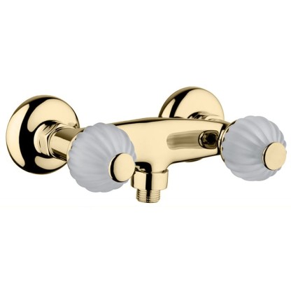 Bongio Rivoli Смеситель для душа, 2 отв., цвет: золото/хрусталь