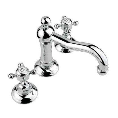 Nicolazzi Half Dome Смеситель для раковины на 3 отверстия, с донным клапаном, цвет: хром.