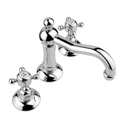 Nicolazzi Half Dome Смеситель для раковины на 3 отверстия, с донным клапаном, цвет: хром.