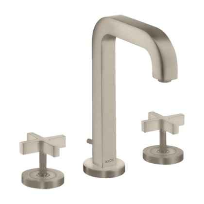 Axor Citterio Смеситель для раковины 170, на 3 отв., с донным клапаном, цвет: шлифованный никель