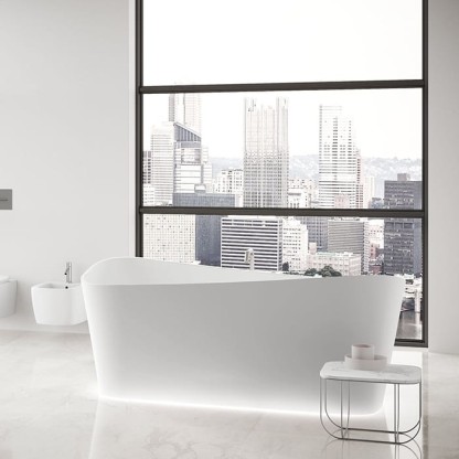 Novellini Infinitive Ванна отдельностоящая 170х75х70см,, с донным клапаном click-clack, novotech, цвет: белый матовый