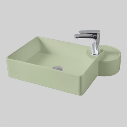 Artceram Cartesio Раковина 58х44 см, накладная, 1 отв., цвет: зеленый глянцевый