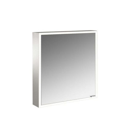 Emco Prime Зеркальный шкаф 60см., с подсветкой LED Facelift навесная модель, 1-дверка, IP 20 петли слева, задняя панель  цвет белый