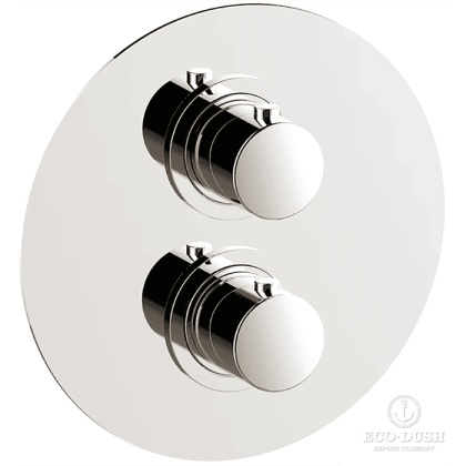 CISAL Slim Термостатический смеситель с переключателем на 2 положения, цвет: никель полированный