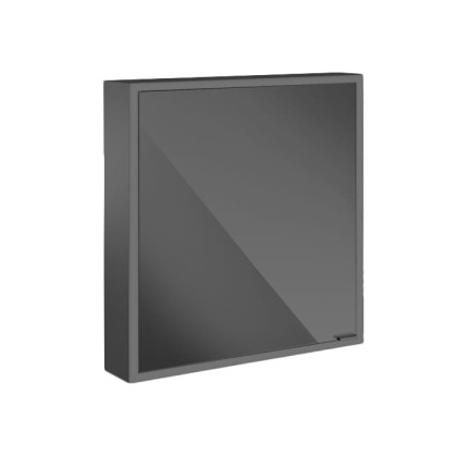 EMCO Prime Зеркальный шкаф 60x70см., с подсветкой, навесной, 1 дверь, L, 2 полки, розетка, цвет: черный