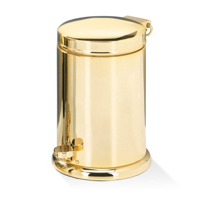 Decor Walther TE 37 SC Ведро 21xh29см, с педалью и крышкой, softclose, напольное, цвет: золото