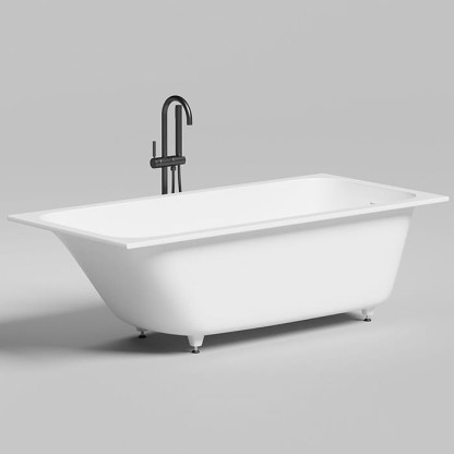 Salini Orlanda Kit Ванна 170х80х60см., встраиваемая, "Up&Down", сифон, щелевой слив-перелив, S-Sense, цвет: белый