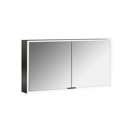 Emco Prime Зеркальный шкаф 130см., с подсветкой LED навесная модель, 2-дверки, IP 20 с Lichtpaket, зеркальная задняя стенка, цвет черный