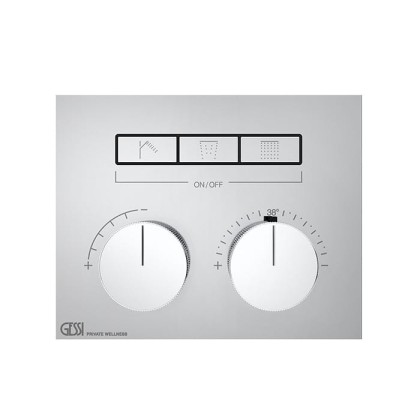 Gessi Hi-Fi Термостат для душа, с включением до 3 источников одновременно, внешняя часть, цвет: хром