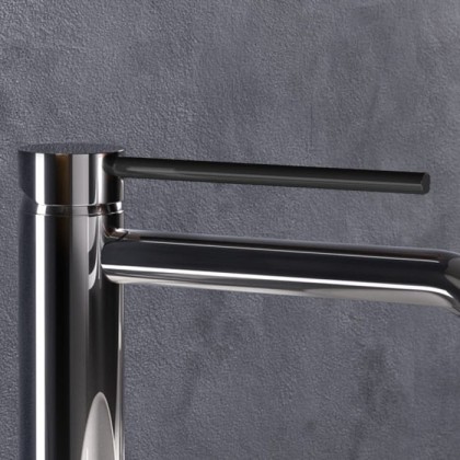 Gattoni Circle One Накладка на ручку смесителя для ванны и душа, цвет: черный матовый