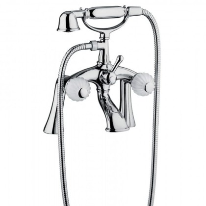 Bongio Rivoli Смеситель на борт ванны, цвет: хром/Cristallo 00