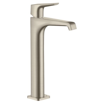 Axor Citterio E Смеситель для раковины 250, на 1 отв., высокий, с донным клапаном, цвет: шлифованный никель