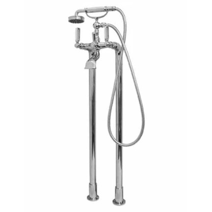 Bossini Liberty Смеситель для ванны, напольный, высота 890 мм, Душевая лейка Libertyцвет:Gom и шланг дв. фальцевание латунь, 150 см  1/2 ”FF, цвет: хром