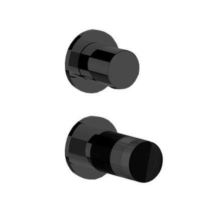 Fantini Nice Смеситель для душа, встраиваемый, с переключателем на 2 потока,  (внешняя часть) цвет: черный матовый