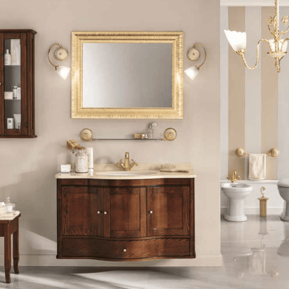 EBAN Virginia Комплект мебели: база под раковину, с раковиной и зеркалом, 103см , подвесной, Цвет: Noce