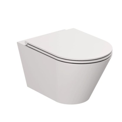 Azzurra Forma Унитаз подвесной 54х37х34см., безободковый, в комплекте с креплением, цвет: Cenere