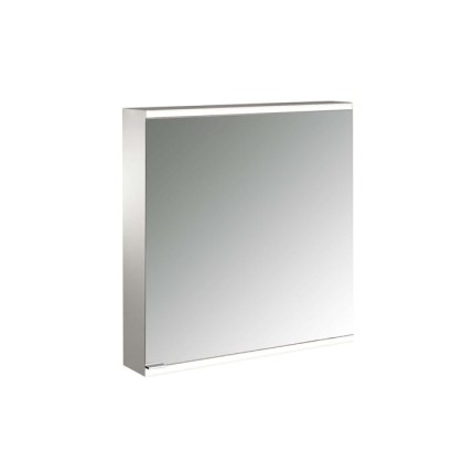 Emco Prime Зеркальный шкаф 60см., с подсветкой LED2 Facelift навесная модель, 1-дверка, IP 20 петли справа, задняя панель  цвет белый