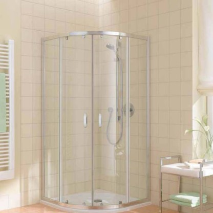 Kermi Atea Четверть круг Atea T10 80x120x185см., серебро+klar+clean (повреждена упаковка)