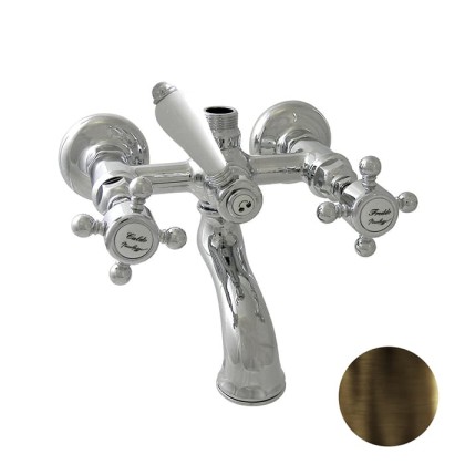 Nicolazzi Half Dome Смеситель для ванны на 2 отверстия, с переключателем ванна/душ, вывод сверху 3/4" (для душ. стойки), цвет: тёмная бронза