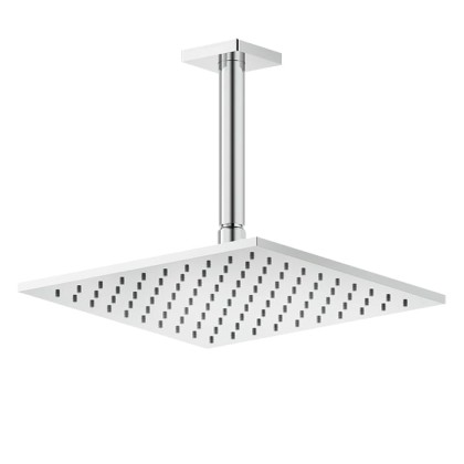 Gessi Rilievo Потолочная душевая головка на 1/2" 250x250 мм, длина изгот. под заказ (105 - 1855 мм), цвет: хром