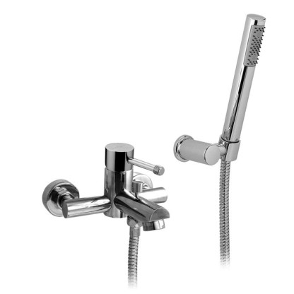 Nicolazzi Leva Arena Смеситель для ванны на 2 отверстия, с душевой лейкой, цвет: хром