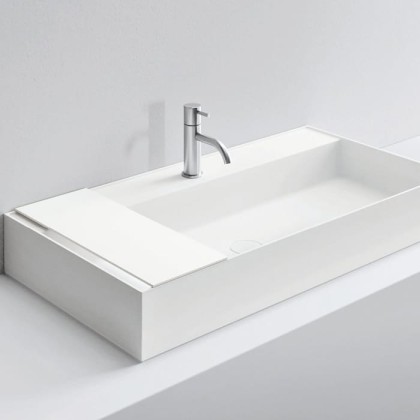 NOORTH milldue edition Раковина 90.4х47.2х12 см, 1 отв., накладная, цвет: белый