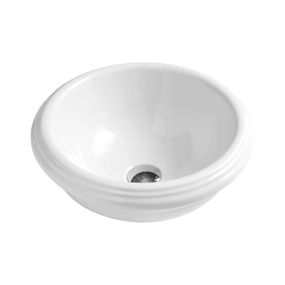 Azzurra Jubilaeum Раковина накладная круглая 45xH18 см, без отв., цвет: Bianco lucido
