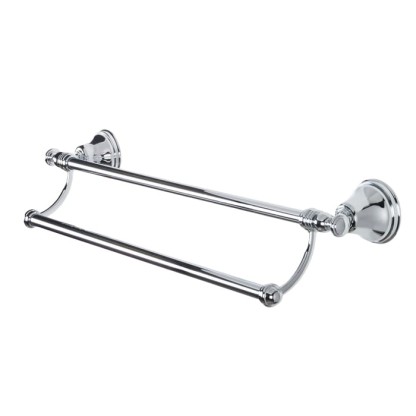 TW Harmony 012, полотенцедержатель двойной 58см, подвесной, цвет: хром